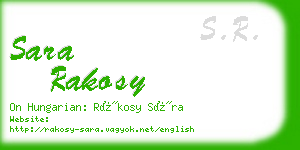 sara rakosy business card